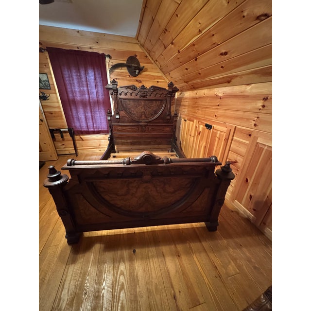 Late Victorian Renaissance Revival Walnut Bedroom Suite, C. 1890–1905 — 3 Pieces For Sale - Image 15 of 15