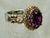 2020s Michael Valitutti Rhodolite Garnet 18k Gold Over Sterling 925 Nh Ring Size 5 For Sale - Image 5 of 5