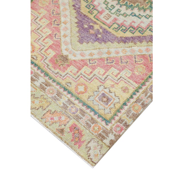 Oriental Hand Knotted Rug Turkish Oushak 2'9" x 5' For Sale In Houston - Image 6 of 9