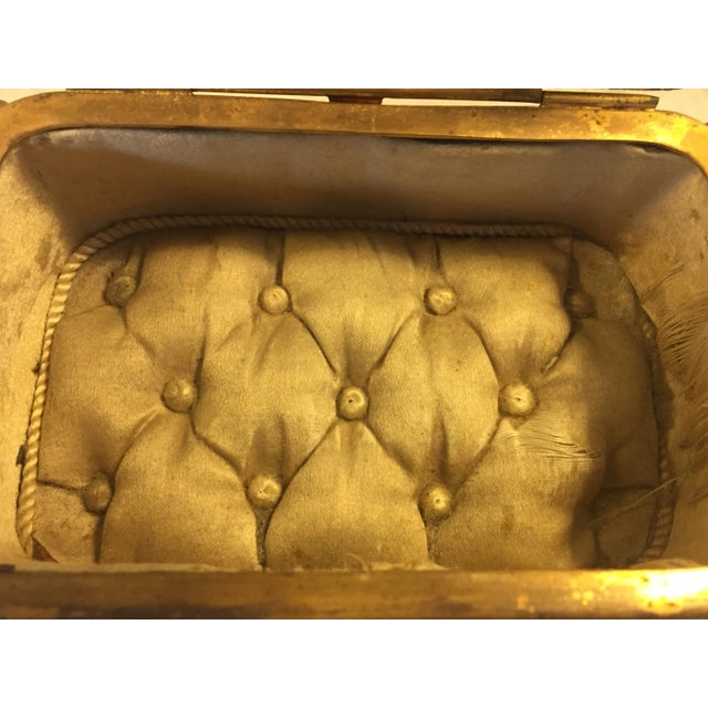 1885 Bronze Gilt and Hand Painted Enameled Cofferette For Sale - Image 9 of 12