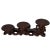 This is a nice dark brown color wood quality small display stand in a rectangular shape with 3 round platforms. It is a...