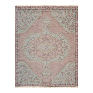 10x14 Lydia Oriental Coral Traditional Medallion Hand Knotted Wool Carpet Rug For Sale
