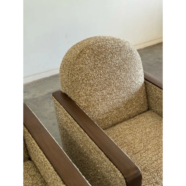 Wood 1970s German Art Deco Lounge Chairs - Pair For Sale - Image 7 of 12