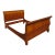 1980s Ethan Allen Sleigh Designer Queen Bed Carved For Sale