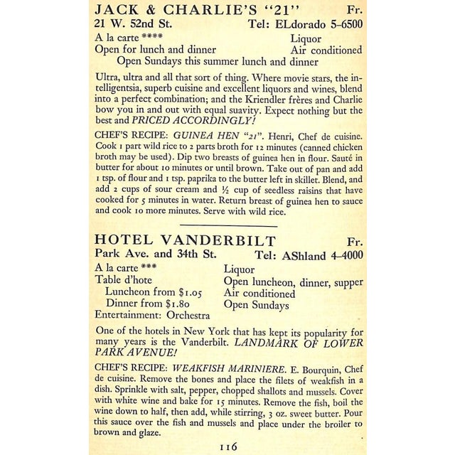 1930s "Where to Dine in Thirty-Nine: With 200 Recipes by Famous Chefs" 1939 Ashley, Diana For Sale - Image 5 of 12