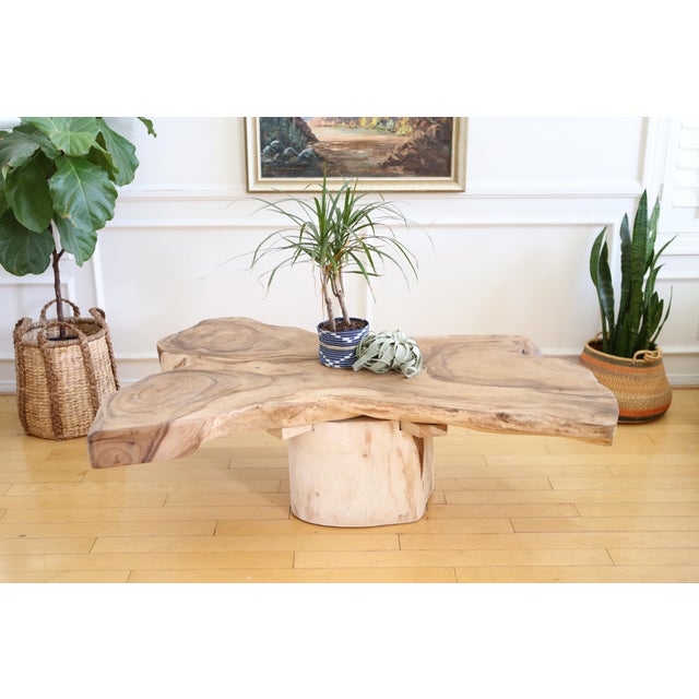 Live Edge Wooden Coffee Table Chairish