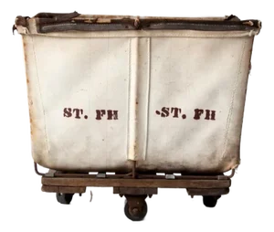Vintage Dandux Industrial Laundry Cart