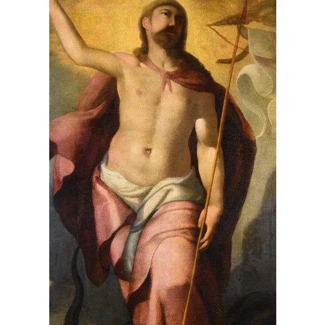 Baroque Follower of Tiziano Vecellio, Resurrection of Christ, 1600, Oil on Canvas For Sale - Image 3 of 12