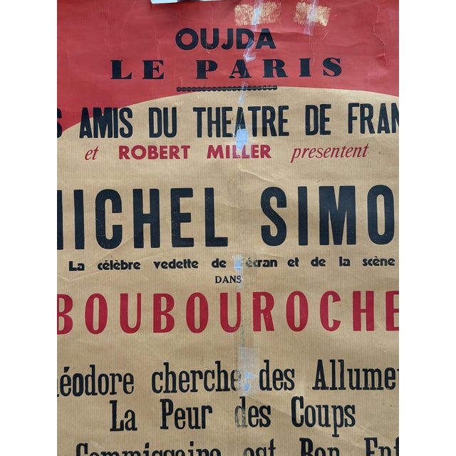 Friends of the Theatre of France Boubouroche Poster from Michel Simon, 1960 For Sale - Image 3 of 7