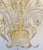 Venetian Transparent and Gold Murano Glass Chandelier With Flowers and Leaves For Sale - Image 4 of 9