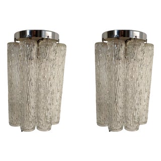 Murano Glass Wall Lights from Venini, Set of 2 For Sale