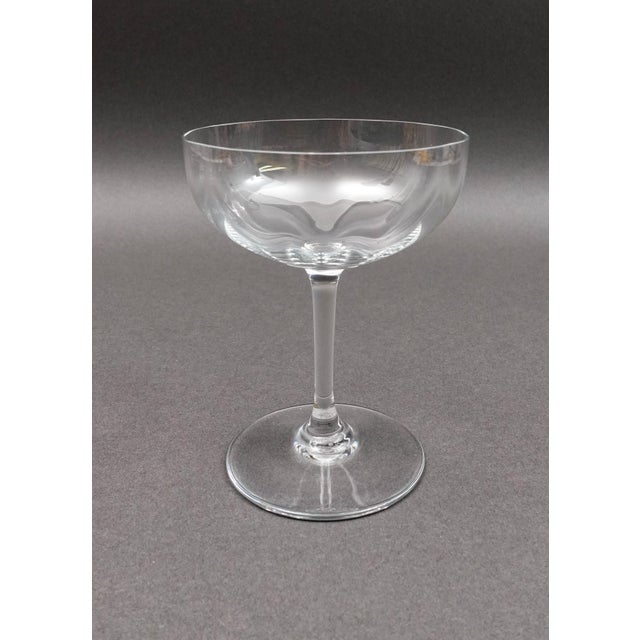 Mid 20th Century Mid 20th Century Baccarat France Montaigne Optic 4 3/4" Sherbet Champagne Coupe Glasses - Set of 6 For Sale - Image 5 of 9