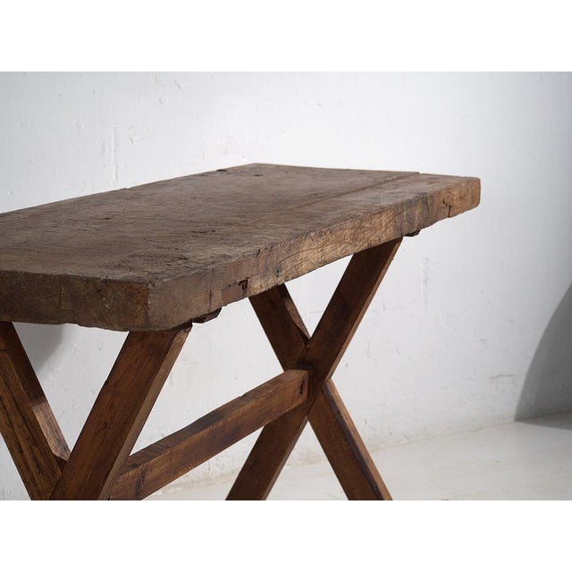 Wood Antique Rustic Wood Table, 1900 For Sale - Image 7 of 14