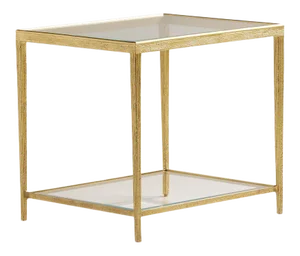 Maitland-Smith Jinx Brass Rectangle Side Table