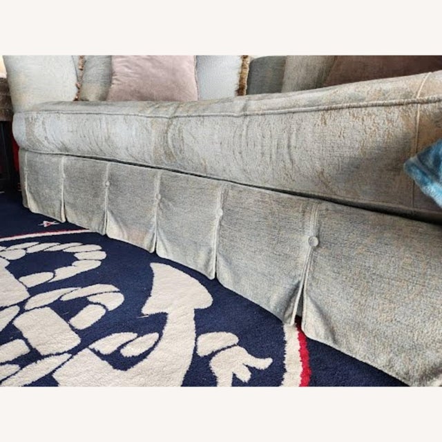 Blue Lexington Furniture Velvet Sofa For Sale - Image 8 of 9