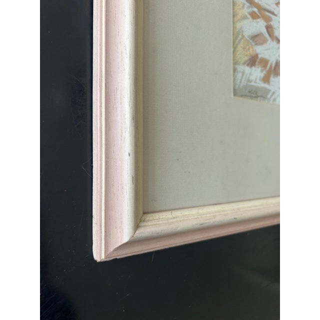 Jodor Minik, Composition, 1990s, Oil Crayon on Paper, Framed For Sale - Image 4 of 15