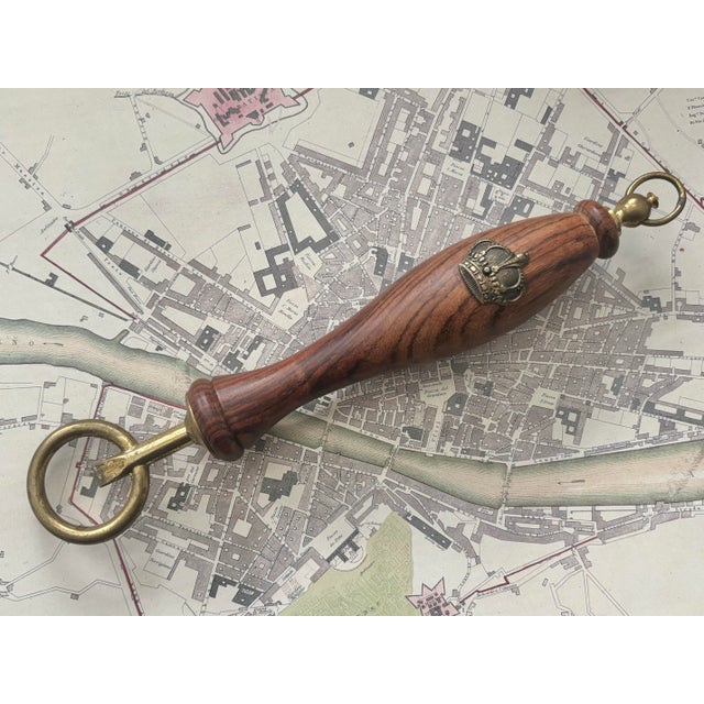 Brass Vintage Italian Brass Wood Bottle Opener For Sale - Image 8 of 8