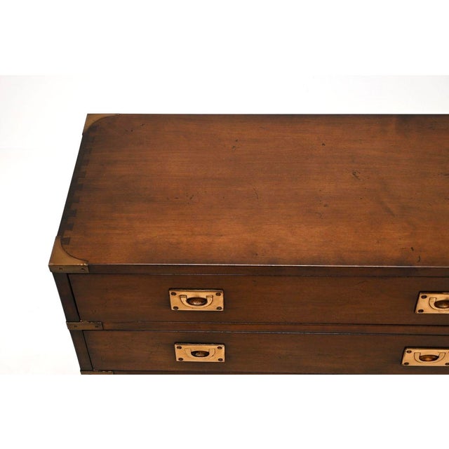 Military Campaign Style Chest of Drawers, 1930s For Sale - Image 6 of 10