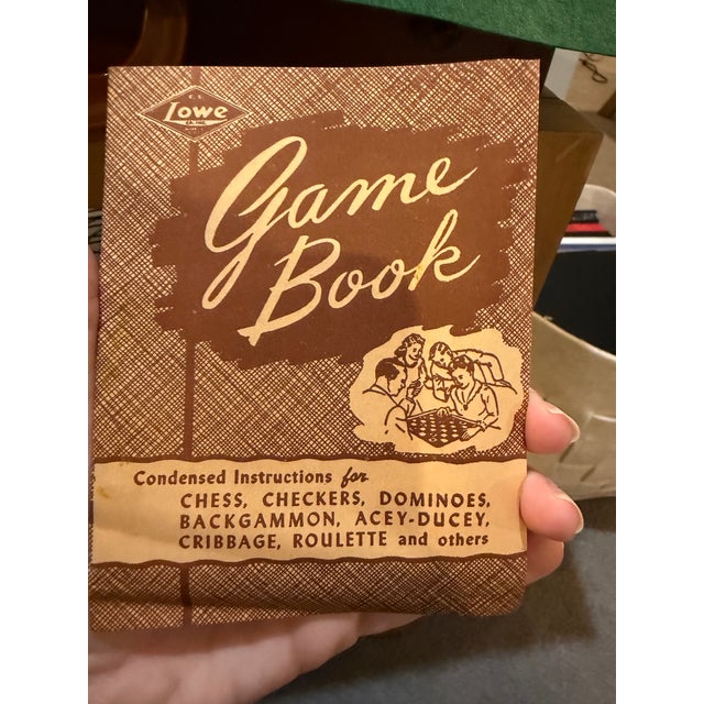 1940s Vintage Lowe Suitcase Game Set With Multiple Games. For Sale - Image 5 of 6