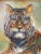 Mid-Century Modern Vintage Tiger Oil Painting With Faux Bamboo Frame- Signed For Sale - Image 3 of 7