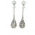 Italian 14k White Gold Diamond & Multicolor Sapphire Drop Earrings, A Pair For Sale In Miami - Image 6 of 14