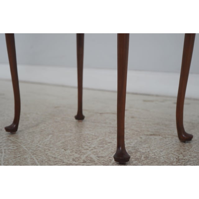 1980s Baker Burl Walnut George III Occasional Accent Table For Sale - Image 5 of 12