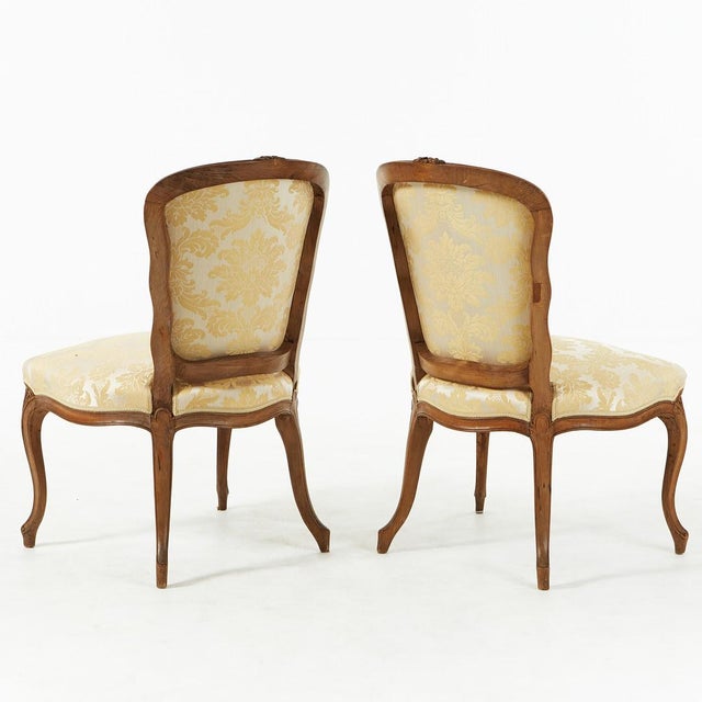 Antique Louis XV Side Chairs, France, 1850s, Set of 2 For Sale - Image 4 of 7