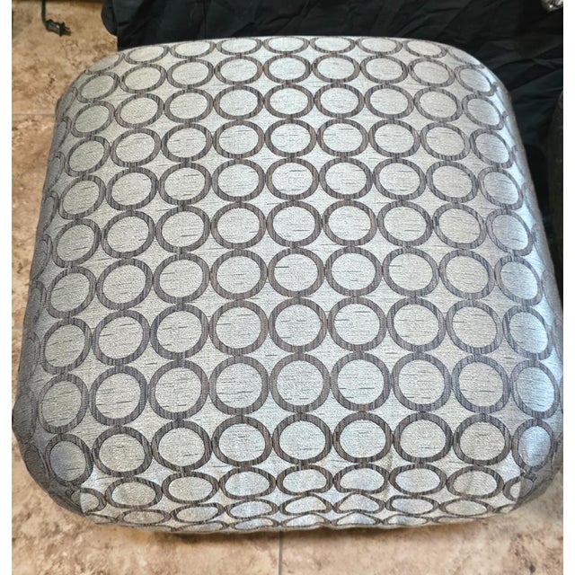 Late 20th Century Marge Carson Poufs With Matching Pillows - Set of 6 For Sale - Image 5 of 6