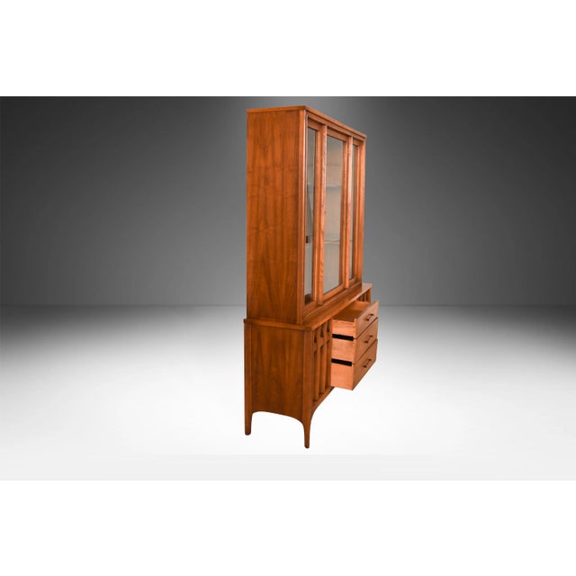 Mid-century modern hutch China Cabinet in style of Kent Coffey Perpspecta series. Minimalist Danish Modern inspired...