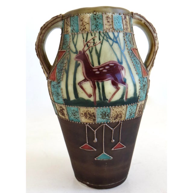 Ceramic Four Fine Quality "Nippon" Vases (Moriage); Meiji Dynasty, Japan. Circa 1910. For Sale - Image 7 of 18