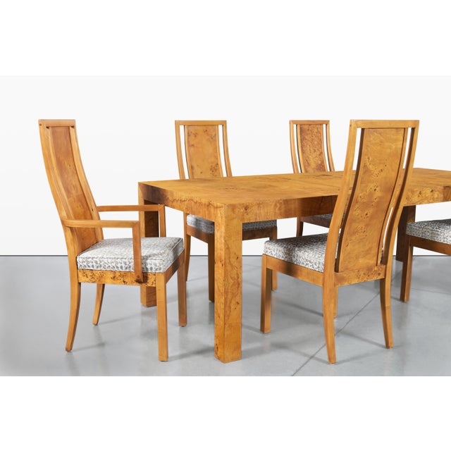Mid-Century Modern 1970s Mid-Century Modern Burl Wood Dining Room Set by Milo Baughman For Sale - Image 3 of 12