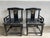Set of 19th Century Chinese Chairs in Lacquered Black Wood with Gilt Decoration, 1890s, in Good conditions. Designed 1890...