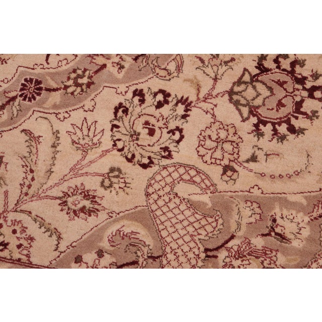 Shabby Chic 1990's Pak-Persian Beige/Brown Wool Rug - 8'3'' X 10'3'' For Sale In New York - Image 6 of 9