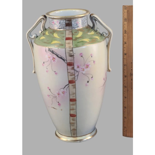We are pleased to be offering this magnificent antique Imperial Nippon vase hand painted in a floral and bird motif with...