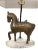 Indian 1970s Brass Clad Wooden Horse Lamps on Lucite Bases With Linen Shades, Pair For Sale - Image 3 of 11