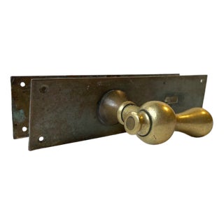 Bauhaus Bronze and Brass Era Door Handle Set, 1930s For Sale