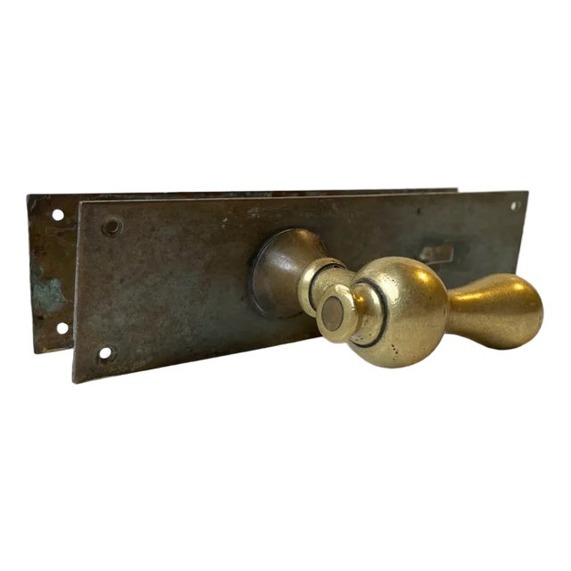 Bauhaus Bronze and Brass Era Door Handle Set, 1930s For Sale