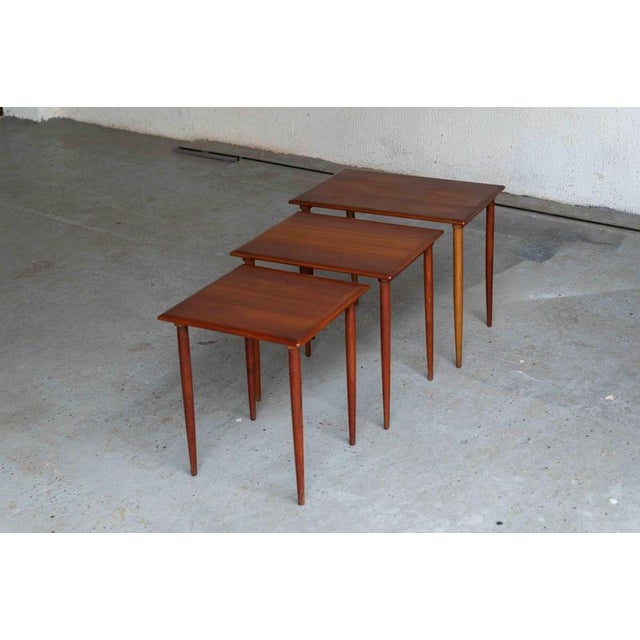 Danish Nesting Tables, Set of 3 For Sale - Image 6 of 18