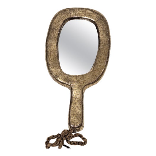 Gilded Mirror by Mithé Espelt For Sale