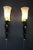 Gold and Black Murano Glass Sconces in the style of Barovier, 1990, Set of 2 For Sale - Image 3 of 17