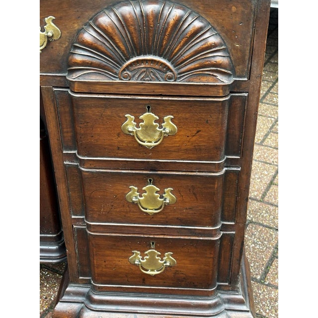 Edwardian Mahogany Desk with Brass Handles For Sale - Image 10 of 17