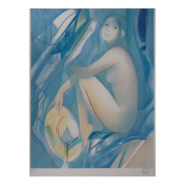 Jean-Baptiste Valadie, Nude with Hat, Original Lithograph For Sale