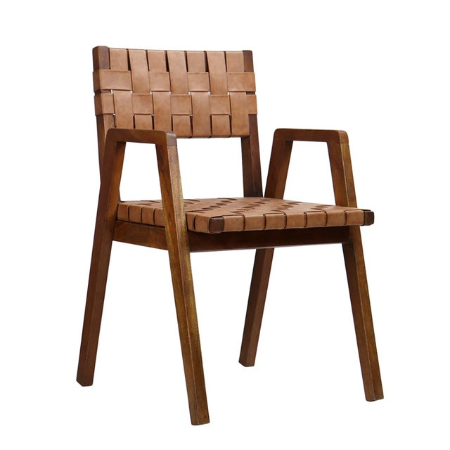 Matthew Izzo Home Metro Leather Armchair For Sale In New York - Image 6 of 6