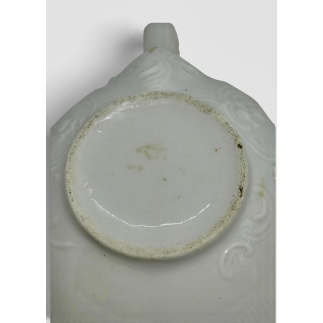 Antique Victorian Porcelain Invalid Feeder With Floral Design and Gold Gilt Accents For Sale - Image 9 of 12