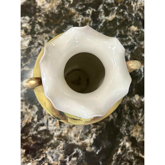 Antique, Hand-Painted, Royal Nippon Nishiki Porcelain Vase With Gilded Accents and a Ruffled Lip, Limited Edition 42/783, Trade Mark 36163, C1900’s For Sale - Image 12 of 12