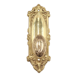 Victorian Reproduction Polished Brass Dummy Door Knob Set