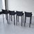 4 Frag Contemporary Italian Black Leather Barstools For Sale - Image 11 of 18