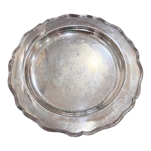 Vintage Paul N Lackritz Silverplate Serving Tray For Sale