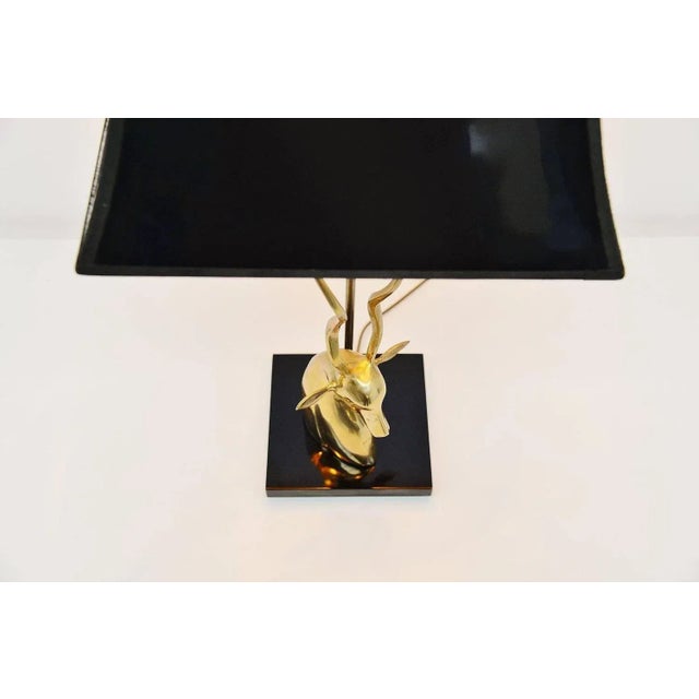 Deer Head Table Lamp in Brass, France, 1975 For Sale - Image 10 of 11