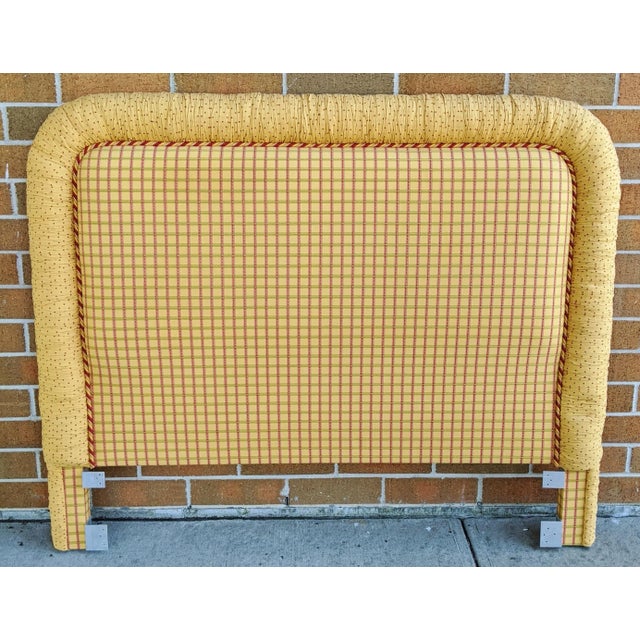 Vintage Full Size Canary Yellow Headboard For Sale - Image 12 of 12